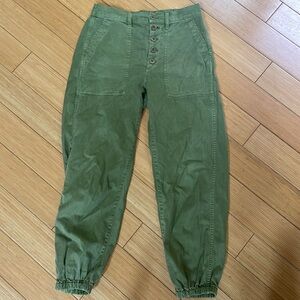Madewell high waisted crop button fly jogger